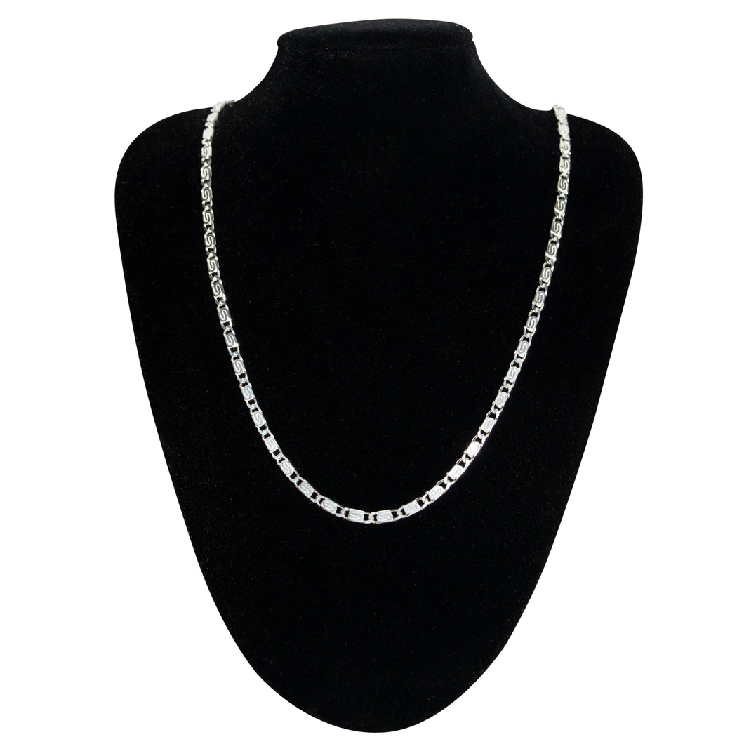 Kette Collier S-Panzer 925 Silber 3,2 mm / 55 cm