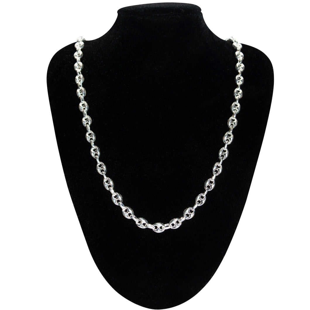 Kette Collier Gucci Link 925 Silber 6,4 mm / 50 cm