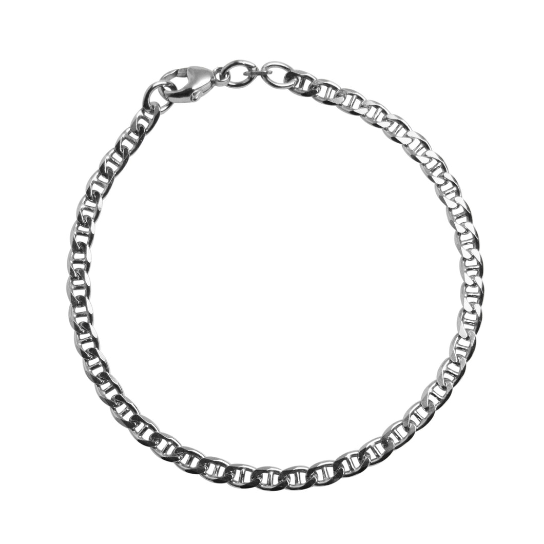 Armband Panzersteg 925 Silber 3,7 mm / 19 cm