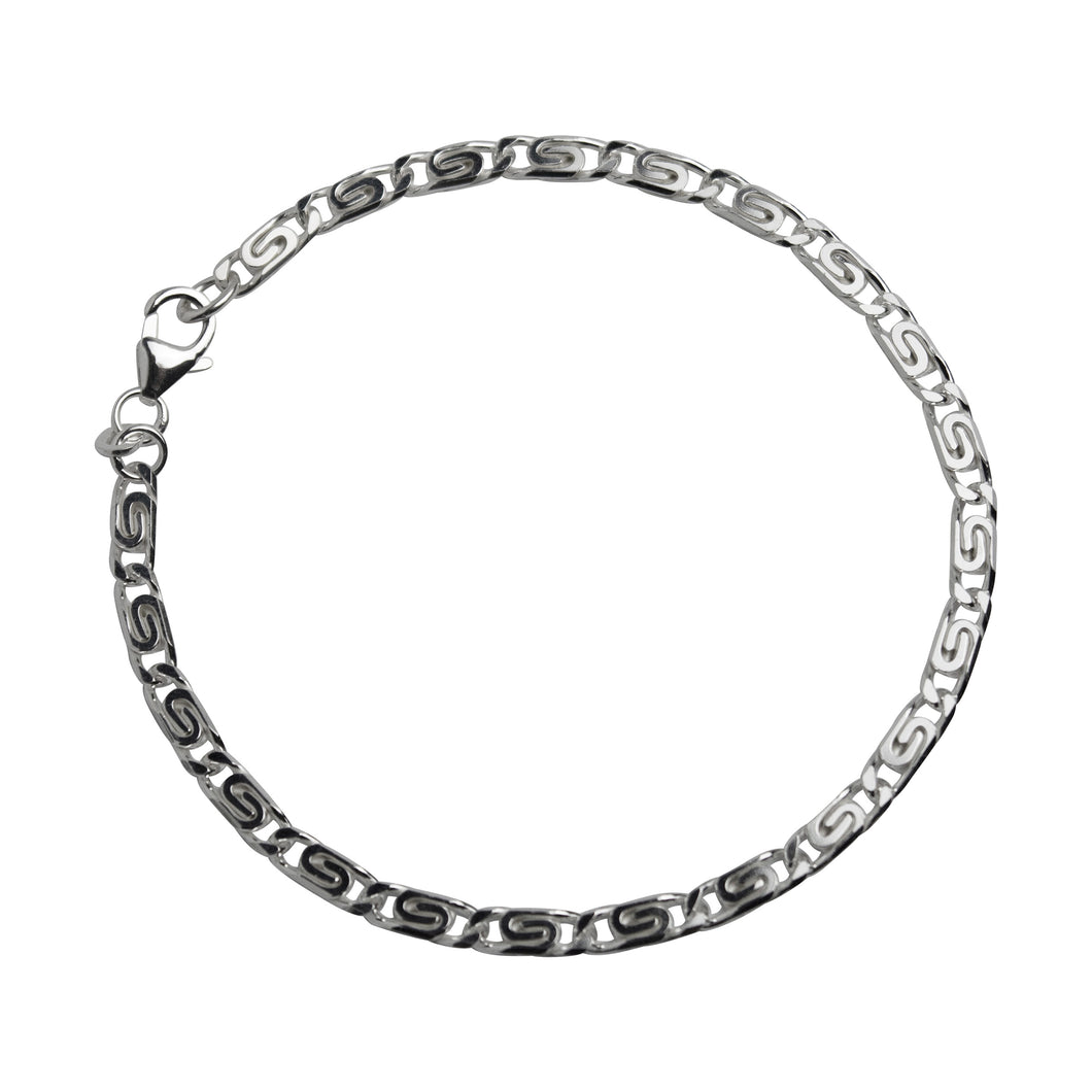 Armband S-Panzer 925 Silber 3,8 mm / 21 cm