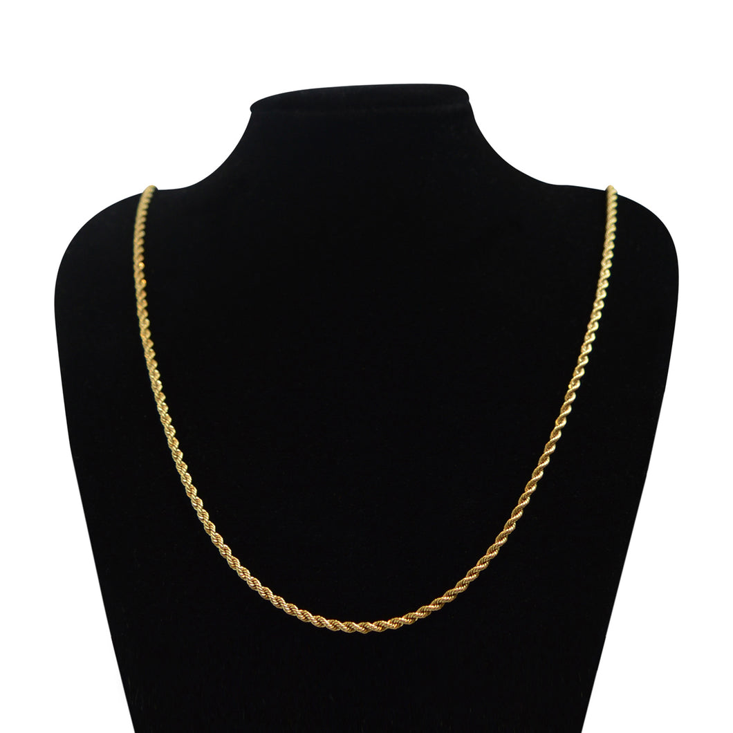 Kette Collier Kordel 333 Gelbgold 3,3 mm / 55 cm