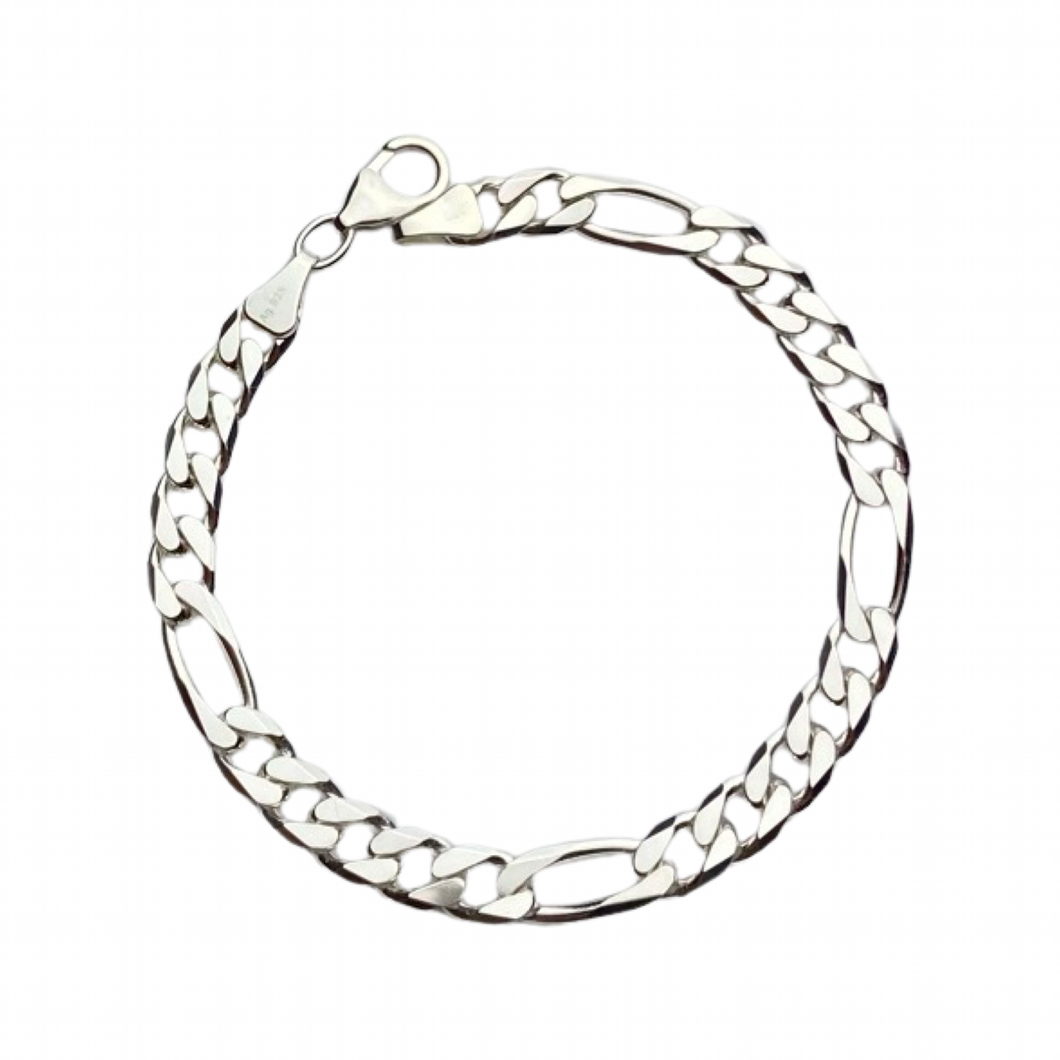 Armband Figaro 925 Silber 6 mm / 19 cm
