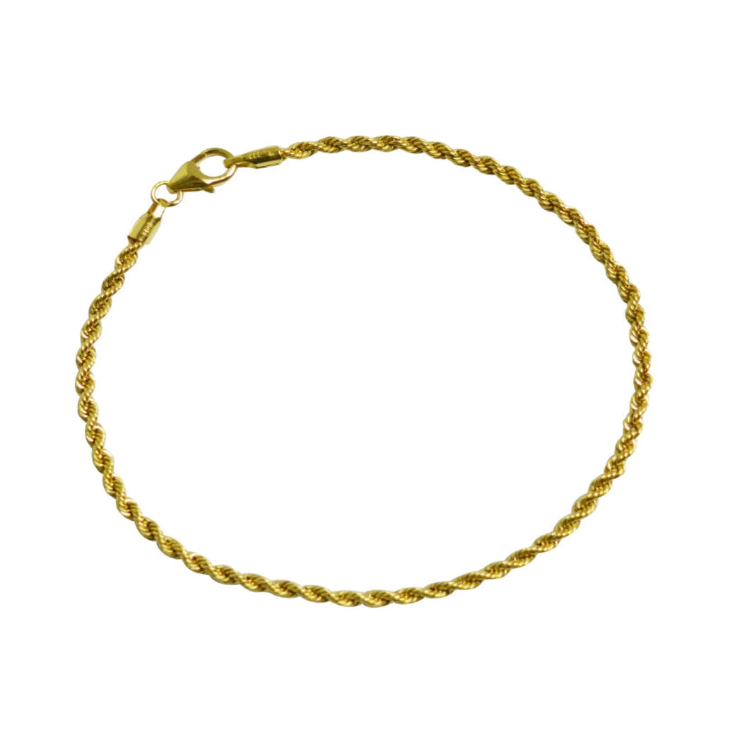 Armband Kordel 333 Gelbgold 2,1 mm / 18,5 cm
