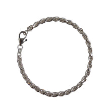 Lade das Bild in den Galerie-Viewer, Armband Kordel 925 Silber 3,8mm / 19cm
